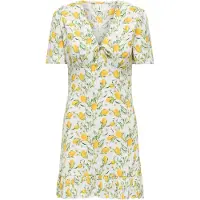 ONLY Robe 'ONLMOLLY' jaune / vert / blanc cassé
