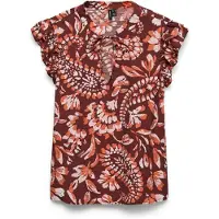 Vero Moda Chemisier 'VMNELLIE CARLA' homard / rosé / bordeaux / blanc