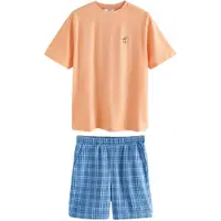 Next Pyjama court bleu / bleu pastel / vert / saumon