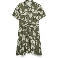 Vero Moda Robe-chemise olive / noir / blanc