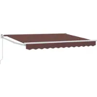 vidaXL Auvent Rétractable Manuel Marron 3,5 X 2 M