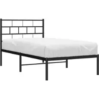 vidaXL Cadre de lit avec tête et pied de lit en métal blanc 160x200 cm