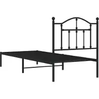 vidaXL Cadre de lit avec tête et pied de lit en métal blanc 100x200 cm