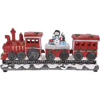 Home Styling Collection Train de Noël à LED, thème bonhomme de neige, 39 cm