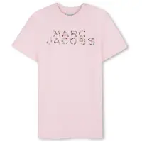Marc Jacobs pour fille. W60718 Robe rose à logo (10Y= 138cm), Casuel, Coton, Manche courte, mode enfantine