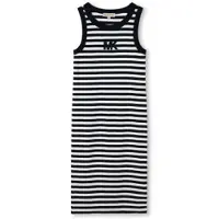 Michael Kors pour fille. R30640 Robe longue avec des rayures marines (14Y= 156cm), Bleu, Casuel, Coton, Sans manches / bretelles, mode enfan