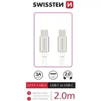 Swissten USB kaabel USB-C - USB-C, 2m, hõbe