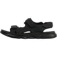 Elong Sandales 'Flache Sandalen mit Klettverschluss' noir