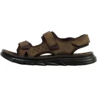 Elong Sandales 'Flache Sandalen mit Klettverschluss' brun foncé