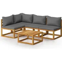 vidaXL Ensemble de salon de jardin en bois massif d'acacia Meubles de jardin