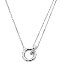 Hot Diamonds - Silver Necklace with Diamond Interlocking Willow Circles DN210, (Argent)