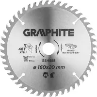 Graphite lame de scie circulaire (lame de scie plunge, large, 160 x 1.4 x 2.0 x 20 mm, 48 dents)