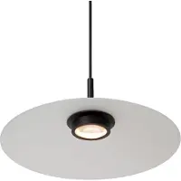 Lucide Lampe suspendue élégante Menga Ø verre blanc de 40 cm