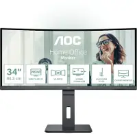 AOC CU34P3CV écran plat de PC 86,4 cm (34") 3440 x 1440 pixels UltraWide Quad HD LED Noir