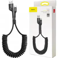 Baseus Spring 1M 2A Usb to Usb-C Cable (Black)