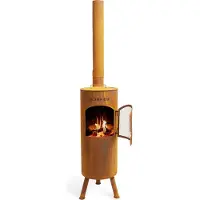 Bonfeu Poêles de jardin BONGIANO LP Corten - Ø 30 cm x H 153 cm