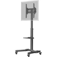Goobay 59508 Support de présentation TV Pro (taille L), noir - Support pour téléviseurs et moniteurs entre 37 et 70 pouces (94-178 cm) jusqu'à 50 kg, inclinable
