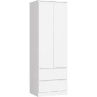 Akord Armoire STAR S 60 cm Blanche Moderne pour Adolescent