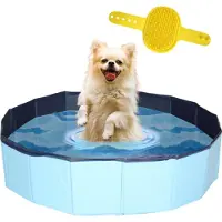 Lendo Online Piscine pour Chien Pliable Ø80 cm Bleue