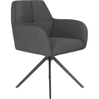White Label Chair Pete Grey 4 Metal Legs