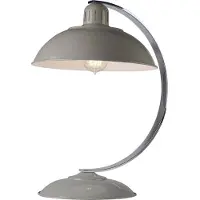 Elstead Lighting Lampe de table rétro Franklin gris chromé, 1xE27x60W, métal, dimensions : 46x30x36 cm, IP20, Elstead