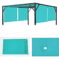 Mendler Toile de rechange pour toit de pergola Beja 3x4m