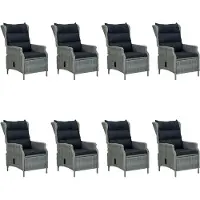 vidaXL Ensemble de jardin 9 pièces gris clair