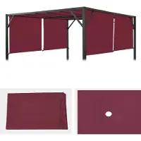 Mendler Toile de rechange pour toit de pergola Beja 4x4m