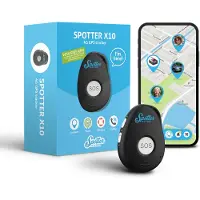 Spotter 4G GPS Tracker | Pour objets, enfants, seniors atteints de démence | Sans abonnement | Bouton SOS | Fonction appel | Paramétrage des zones | P