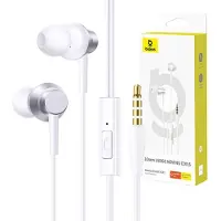 Baseus ENCOK HZ11 3.5MM MİKROFONLU KULAKLIK-BEYAZ headphones/headset Wired In-ear Calls/Music/Sport/Everyday White