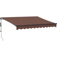 vidaXL Store automatique avec LEDs Marron 300x250 cm