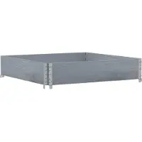 vidaXL Jardinière gris 100x100 cm bois de pin massif