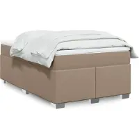 vidaXL Lit Boxspring Matelas Marron Cappuccino 120x190 cm Similicuir