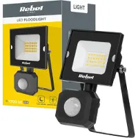 Rebel URZ3620 Projecteur avec détecteur de crépuscularité et de mouvement, 20 W, 6500K, 230V, 1728 lm