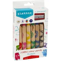 Starpak 6 crayons de couleur Jumbo + taille-étoile (6x)