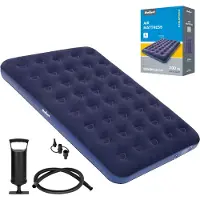 Rebel RBA-5001 Matelas gonflable 191 x 137 x 22 cm, bleu