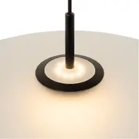Lucide Lampe suspendue élégante Menga Ø verre blanc de 60 cm