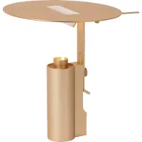 Lucide FITS – Lampe de table – Ø 20 cm – LED – 1x7 W, 3000 K – finition dorée mate / laiton | Qualité supérieure