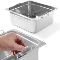 Super Merchant Bac GN avec poignées rétractables GN2/3 inox 354x325mm H 200mm - 803301