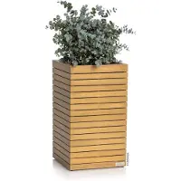 Lechuza Jardinière Palo en bois naturel (44 x 44 x 77 cm)