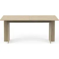 CALICOSY - Table extensible de 166 à 200 cmReproduction chêne royal foncé - LEAD