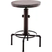 CLP Table haute Lumos, bois réglable en hauteur,bronze