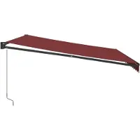 vidaXL Auvent manuel rouge vin 450x300 cm