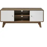 CALICOSY - Meuble TV 2 Portes et 2 Niches L129 cm - ALBURA