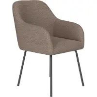White Label Chair Otis Taupe 4 Metal Legs