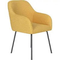 White Label Chair Otis Ochre 4 Metal Legs