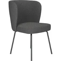 White Label Chair Stan Grey 4 Metal Legs
