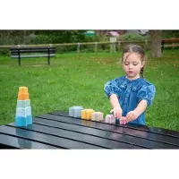 TickiT Silicone Tasse à empiler Étoile Jouet bébé Terre Couleur