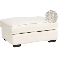 Beliani Ottoman Kolding Bouclé Beige Clair