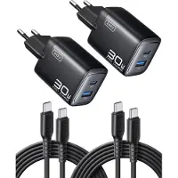 Iniu Chargeur USB C 30 W, lot de 2, pour un chargement rapide et sûr de tous vos appareils